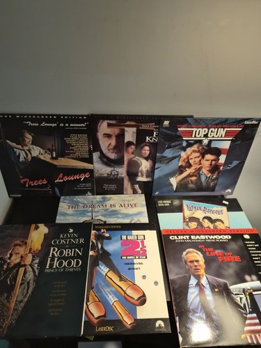 Vtg lot laserdiscs - lot, top